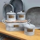 image 3 of Stone Collection Coffee, Tea, And Sugar Canister Set - 17 cm (H) x 13 cm (Dia)