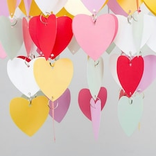ValueLights Heart Silver Ceiling Pendant Shade Multi