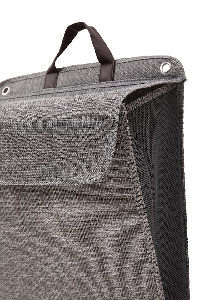 image 1 of Living and Home Foldable Medium Laundry Hamper | Grey