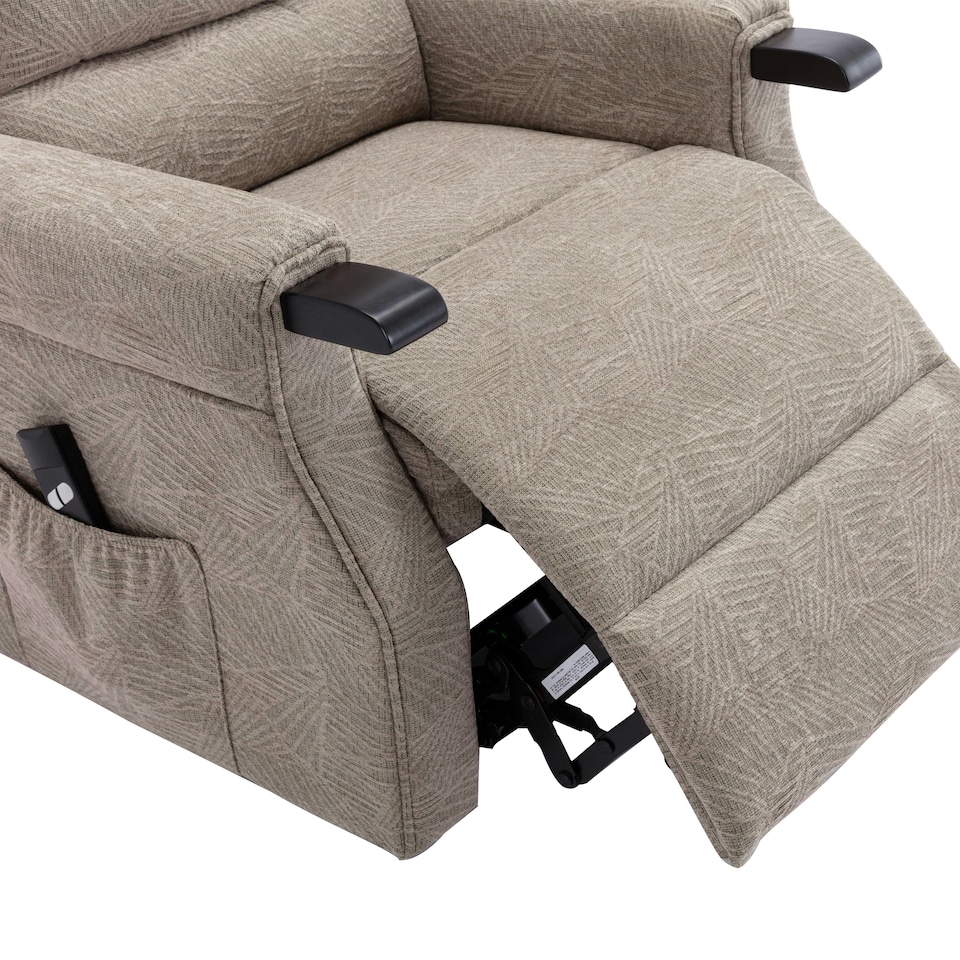 image 1 of Ashfield Electric Fabric Single Motor Rise Recliner Mobility Chair (Mocha)