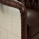 image 5 of Classic Armchair with Buttoned Back,Leather Upholstered Chair, Luxe Accent Chair With Black Walnut Orb Feet Brown