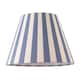 image 1 of Amparo Blue and Oatmeal Linen Striped Coolie Shade with Cotton Inner