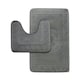 image 1 of VELVETIO Bath Mat Set Greek Pattern Anti Slip Memory Foam Toilet Rug Grey | Charcoal