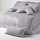 image 5 of Homescapes Grey Egyptian Cotton Satin Stripe Housewife Pillowcase - King Size Grey