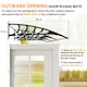image 6 of Outsunny Door Canopy Outdoor Awning Rain Shelter for Window Porch 303x96 Clear | Clear | Clear | 1
