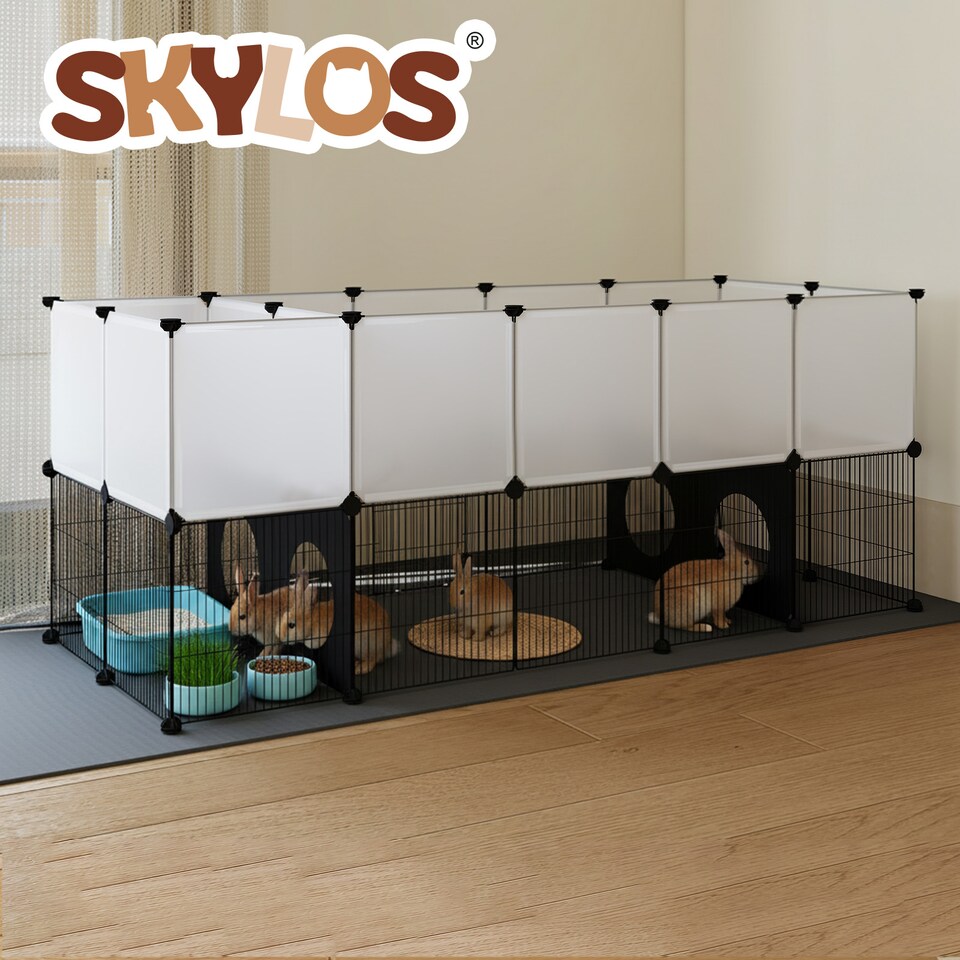 image 1 of Small Animal Playpen Pet Fence Rabbit Puppy Bunny Cat Expandable Exercise Pen
