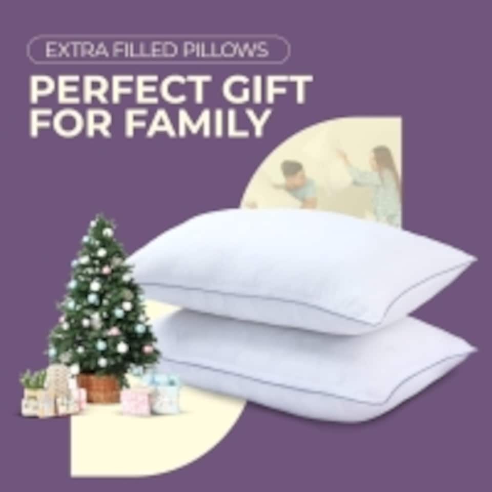 image 1 of Nod Off Egyptian Cotton Pillow, Hollowfibre Fill, Back & Side - Pack of 4