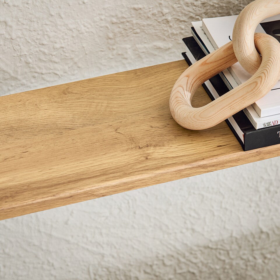 image 1 of SoBuy Industrial Console Table, Light Oak & Black, 47.2 x 7.9 x 31.9 in, 5.9 kg - FSB19-L-E