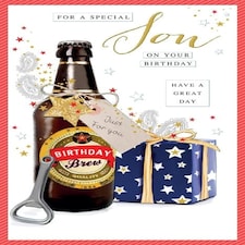 Words 'n' Wishes Traditional for a Special Son Birthday Large Card