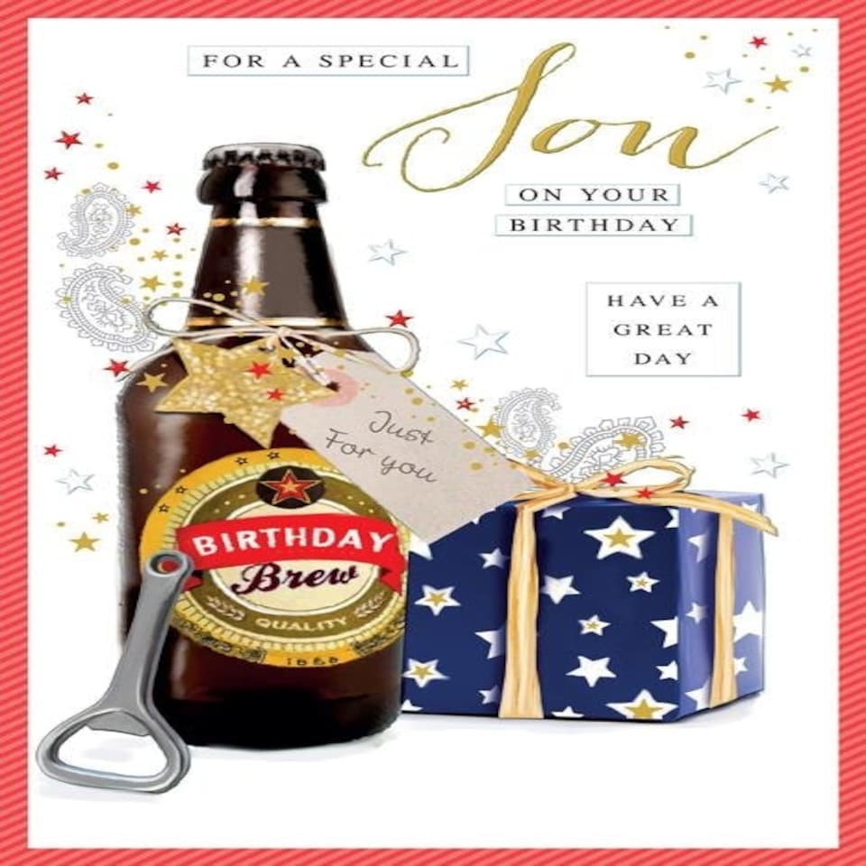 Words 'n' Wishes Traditional for a Special Son Birthday Large Card