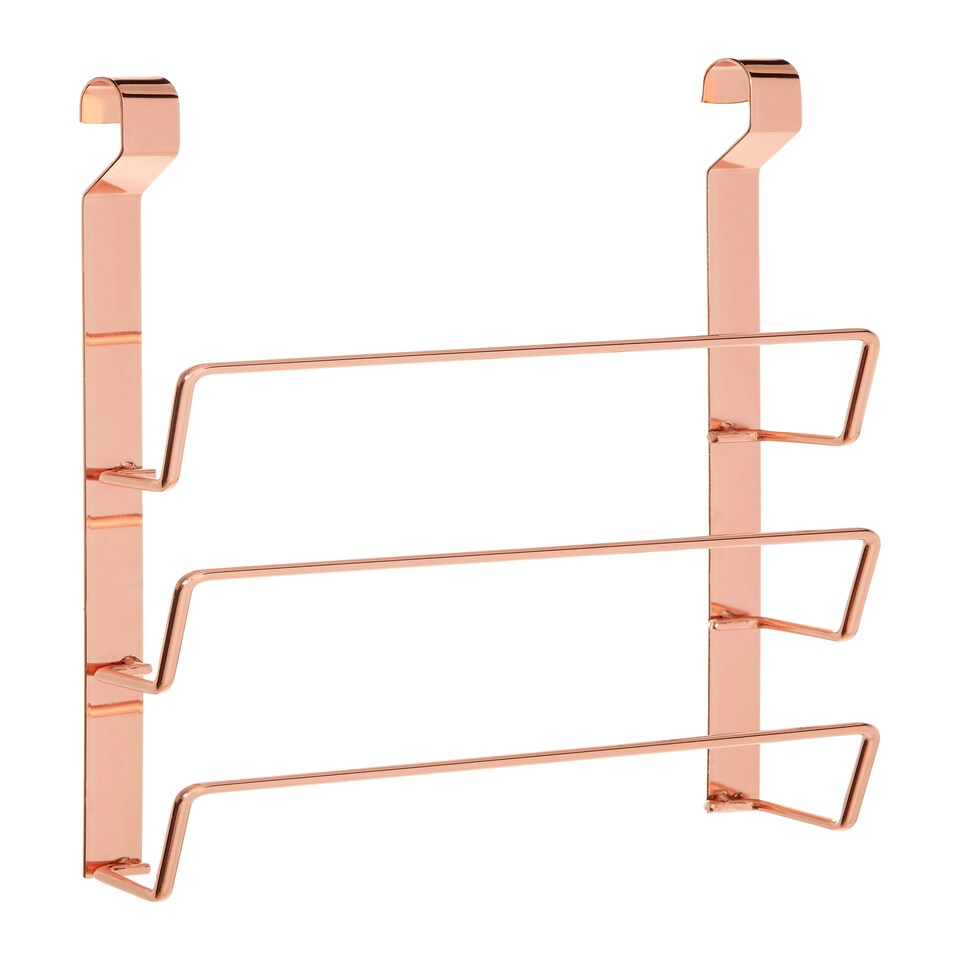 image 1 of Sorello Rose Gold Hanging Pan Lid Rack Gold