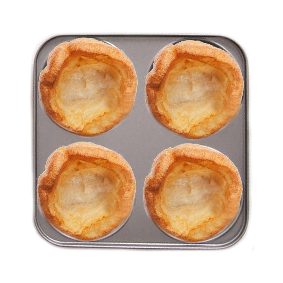 image 1 of 3 x 4 Cup Giant Non-Stick Yorkshire Pudding Baking Trays