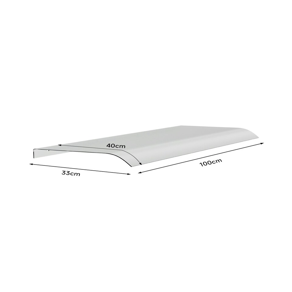 image 1 of Living and Home Frosted Awning Canopy for Window and Door- 100cm W x 33cm D Clear
