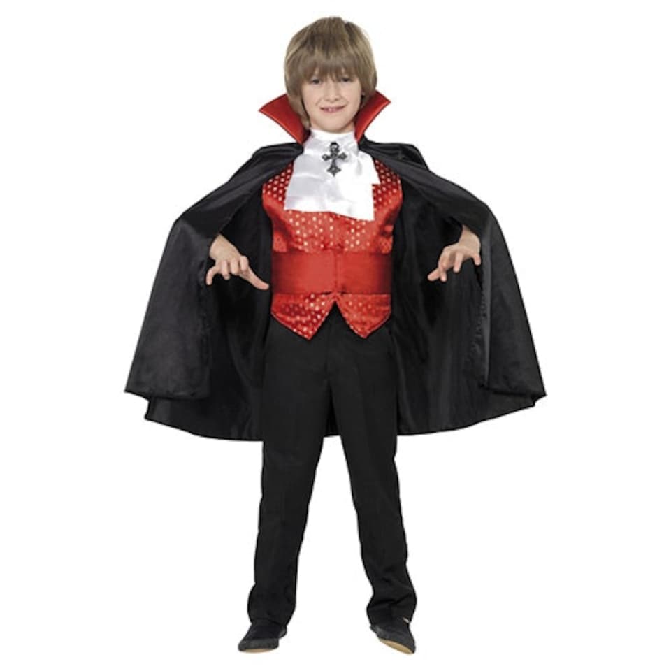image 1 of Dracula Boy Vampire Fancy Dress Costume Kids Medium - Age 7-9