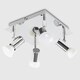 image 3 of ValueLights Modern Square Chrome 4 Way GU10 Ceiling Spotlight