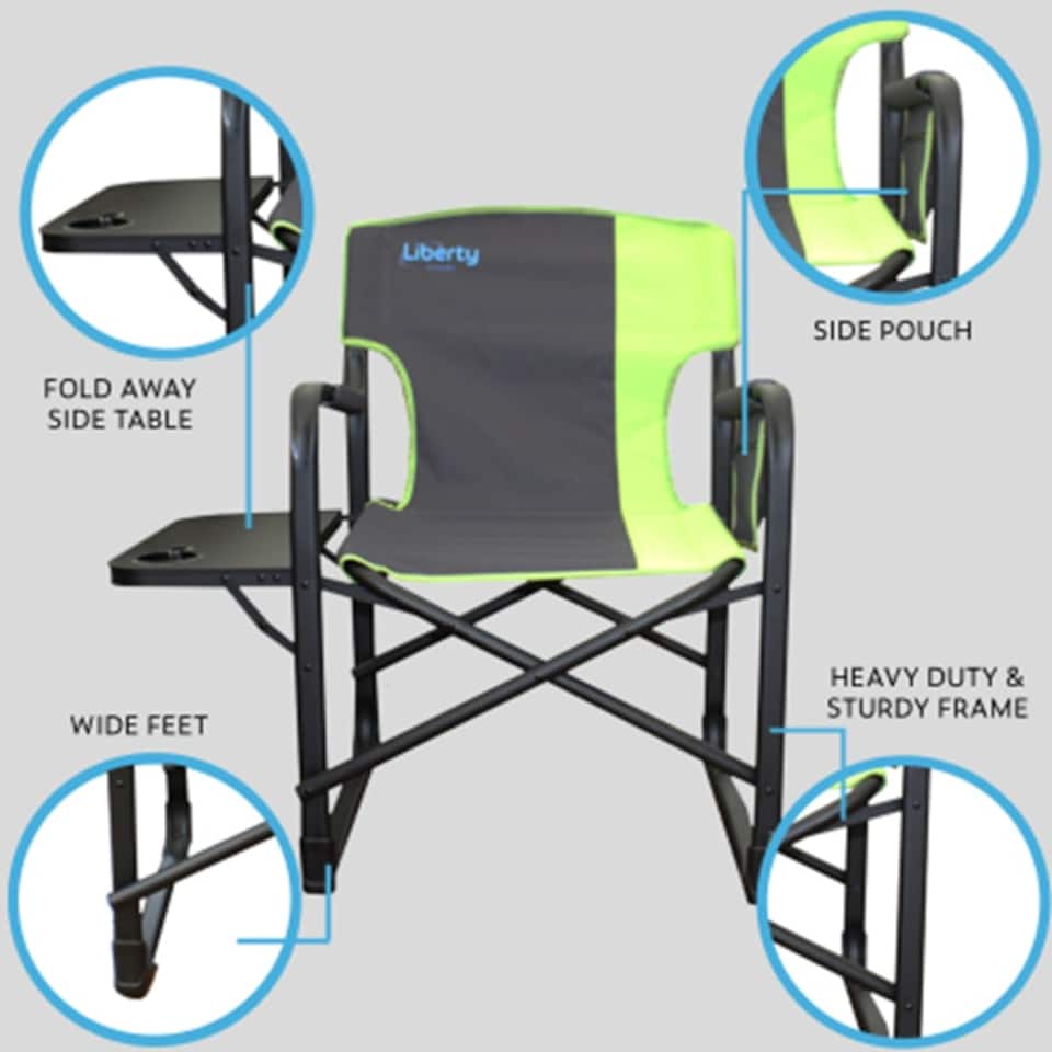 image 1 of Liberty Director Chair Folding Side Table - Lime N/A