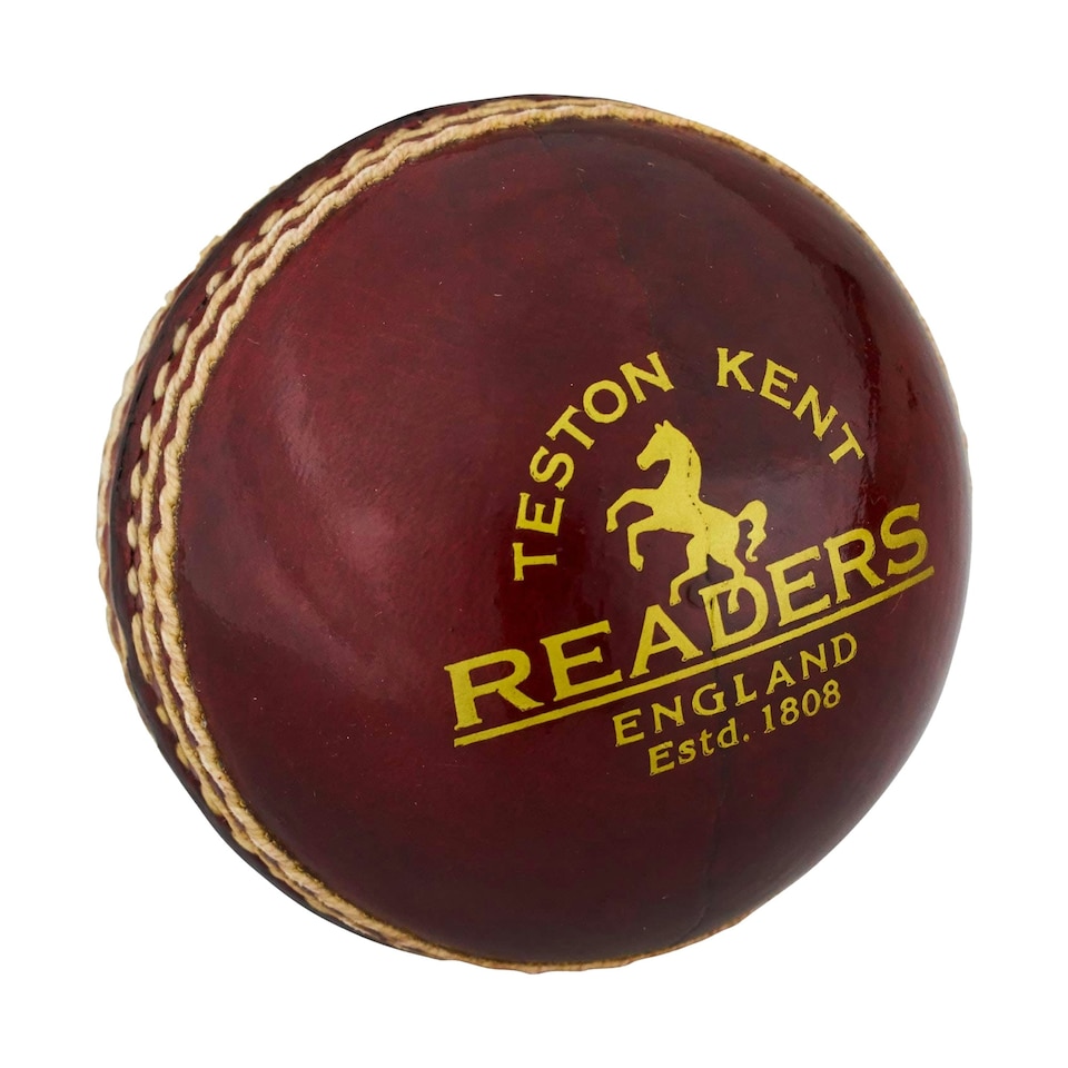 image 1 of Readers Mens Club Leather Cricket Ball - Red - One Size