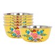 image 1 of BillyCan Hand-Painted Picnic Snack Bowls - 14.5cm - Buttercup Pansy - Pack of 6 Yellow