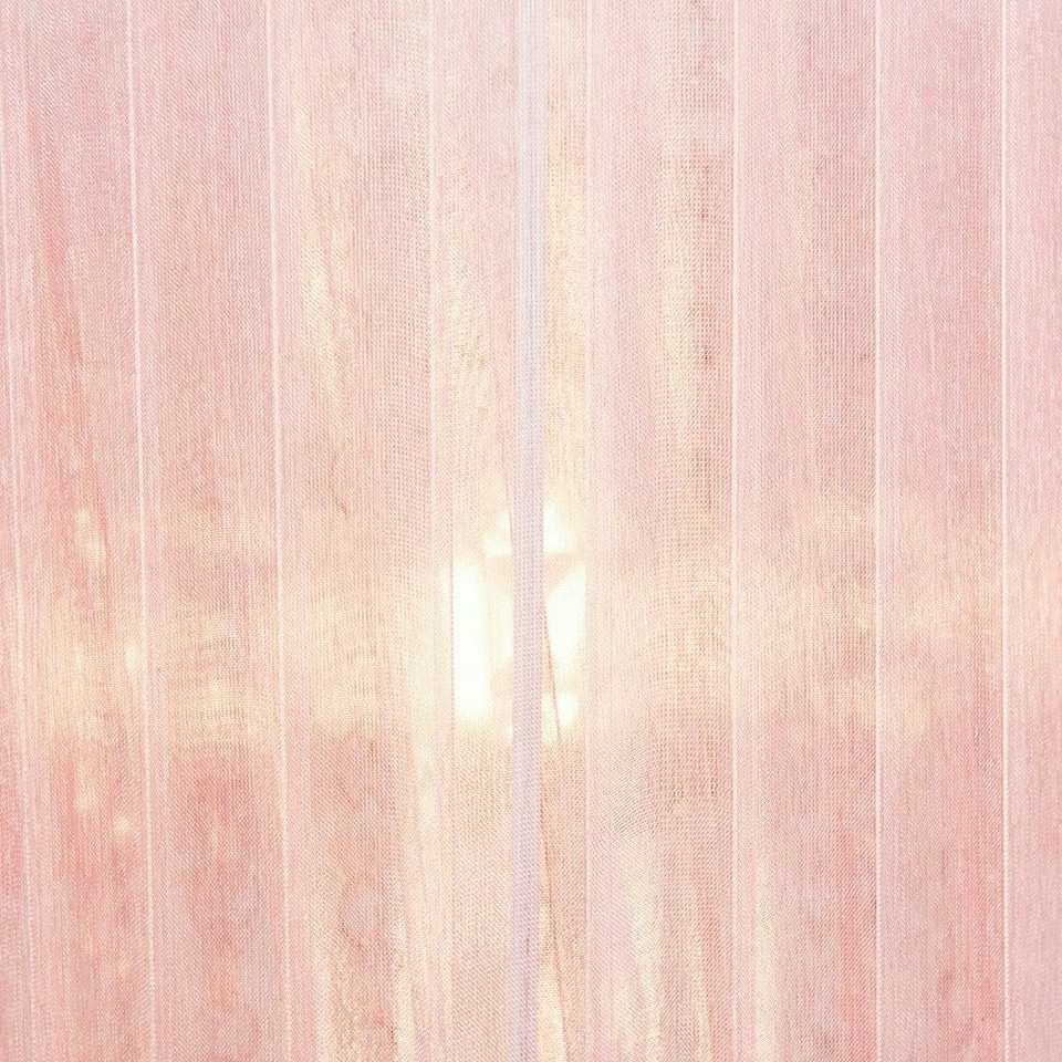 image 1 of ValueLights Modern Pink Voile Ribbon Wrapped Pendant Shade With Acrylic Droplets