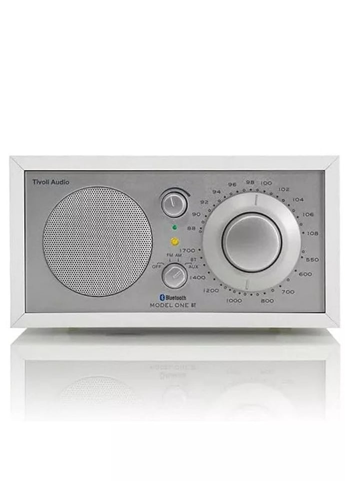 image 1 of Tivoli Audio Model One Bluetooth Table Radio AM FM White Silver