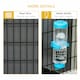 image 8 of PawHut Rabbit Cage with Water Bottle, Wheels, Plastic Slide-Out Tray - Dark Grey