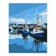 image 3 of Fishing Boats Padstow Harbour Digital Home Decor Black Framed Wall Art Print A4