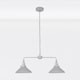 image 3 of Maxwell - Flint Grey Chrome 2 Light Bar Ceiling Pendant Light | Grey | Grey | 1