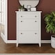 image 7 of Deluxe Two Tier Shoe Cabinet | White | White
