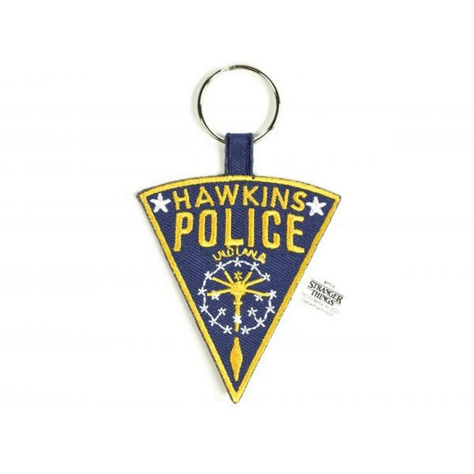 Stranger Things Hawkins Police Woven Keyring - Blue/Yellow - One Size