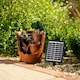 image 2 of Primrose Solar Potted Falls Cascading Water Feature with Lights 39cm