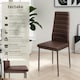 image 2 of Dining Chairs - high backrest, padded, synthetic leather  - Set of 6 Brown | Cappuccino