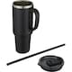 image 3 of Sydney Vacuum Insulated 1200ml Mug With Straw | Black | Solid Black | 1
