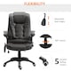image 4 of HOMCOM Heated Vibrating Massage Office Chair with Reclining Function, Brown