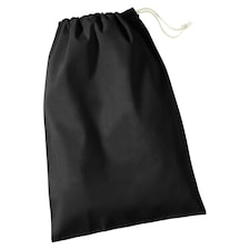 Westford Mill Recycled Cotton Stuff Bag - Black - L Black | L