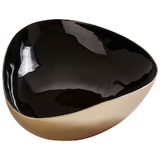 Elva Black And Gold Trinket Bowl Gold
