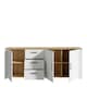image 4 of Bohol 3 Door 3 Drawer Large Sideboard in Riviera Oak/White