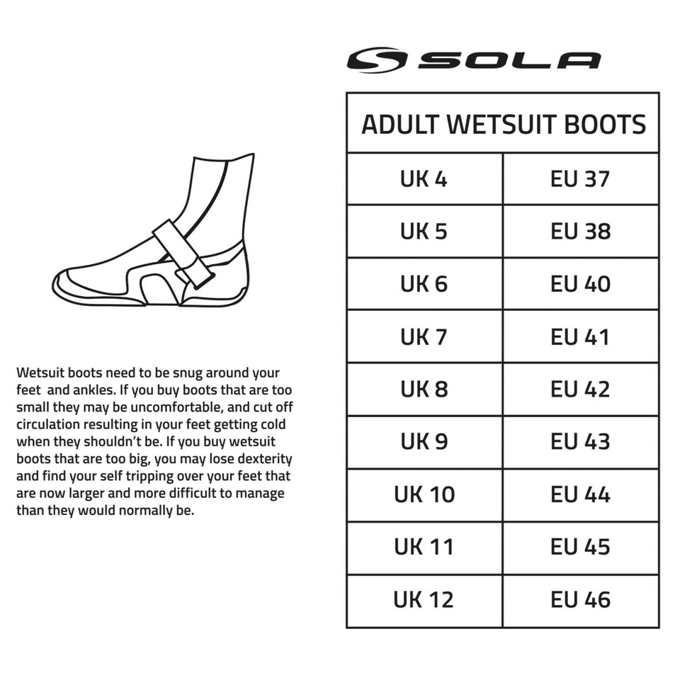 image 1 of Adults 5mm Watersports Zip Wetsuit Boots UK 8