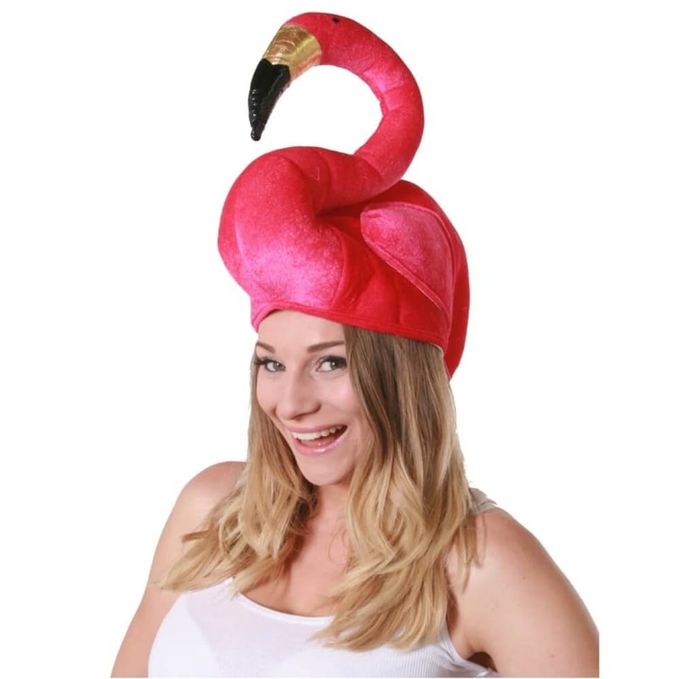image 1 of Pack of 1 Flamingo Hat Pink | One Size