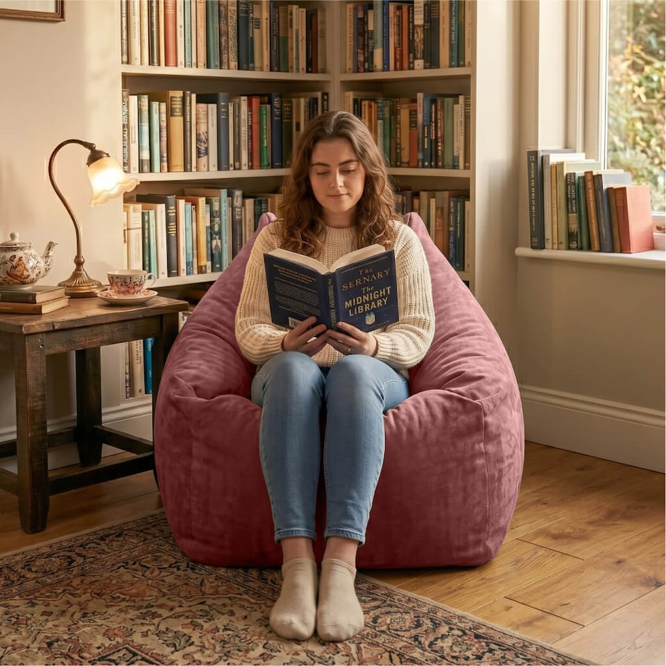 image 1 of rucomfy Indoor Large Snuggle Bean Bag Chair - Adults Plush Velora