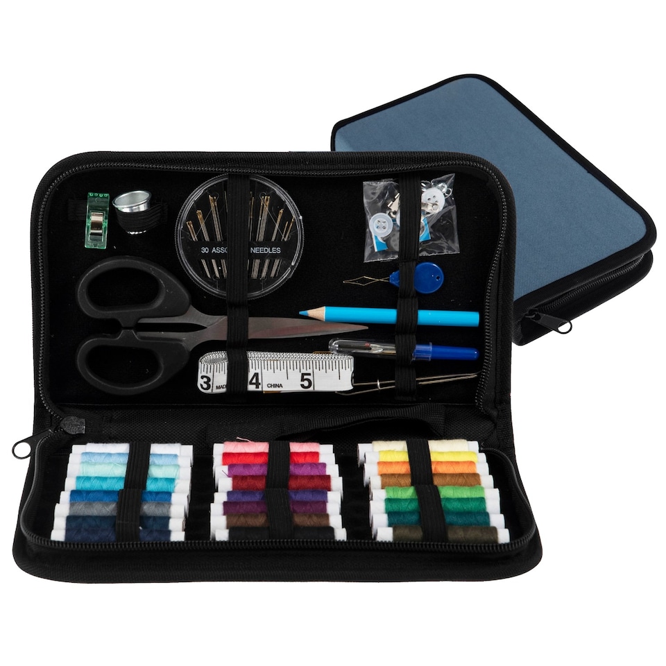 image 1 of Trimits Essentials Sewing Kit - Travel Case, Threads, Needles, Scissors & Accessories, 23.5x13x3.5cm, DIY & Home