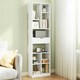 image 3 of COSTWAY 180CM Bookcase Modern Bookshelf with 10 Open Cubes White