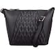 image 1 of Genuine Leather Diamond Effect Design Cross Body / Shoulder Bag Black | Black