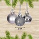 image 5 of 12 Mid Grey Baubles 3cm PVC Set