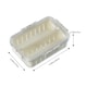 image 2 of Living and Home Food Storage Container with 2 Compartments for Fridge or Picnic,24cm W x 17cm D x 7cm H | White