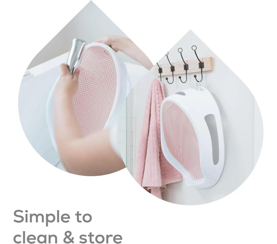 image 1 of Angelcare Baby Bath Support Soft Touch Newborn Infant Comfort Safety Pink Seat