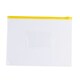 image 1 of Pack of 12 A5 Clear Zippy Bags with Yellow Zip