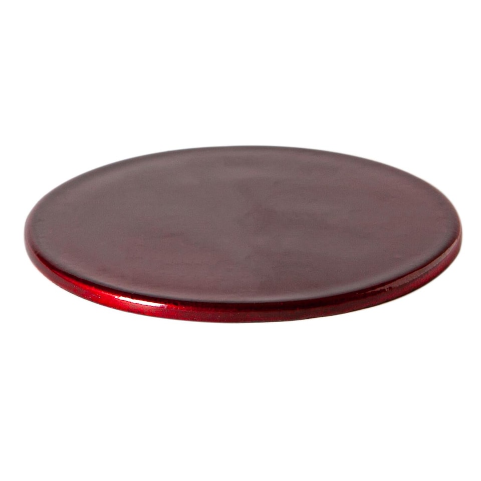 image 1 of Argon Tableware Metallic Coasters - 10cm - Dark Red - Pack of 6