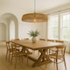 image 2 of CGC 70 cm Extra-Large Natural String Woven Round Easy-Fit Lampshade | Brown | Natural | 70 cm