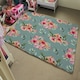 image 4 of Pink Flowers (Rug) Pink | Small: 60x110cm