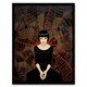 image 1 of Arachnophilia Oil Red Woman Arachnid Spider Black Framed Wall Art Print A4